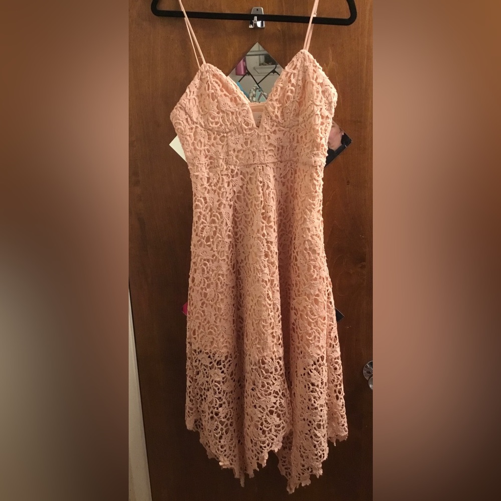 Pink lace/crochet dress